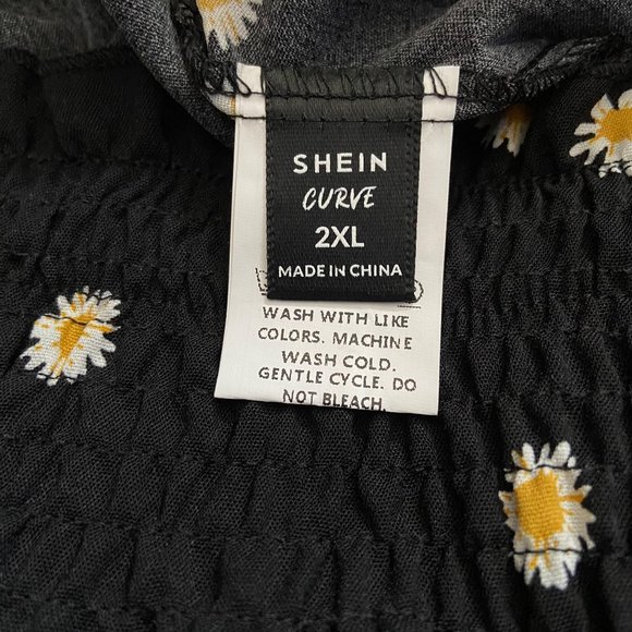 Shein NWT Women's Daisy Print Shorts Size 2XL - Picture 4 of 8